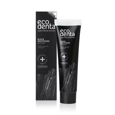 Ecodenta -  Ekologiczna wybielająca czarna pasta do zębów z węglem drzewnym, 100 ml 